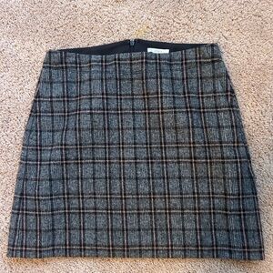 LOFT Gray Black Pencil Mini Skirt for Work